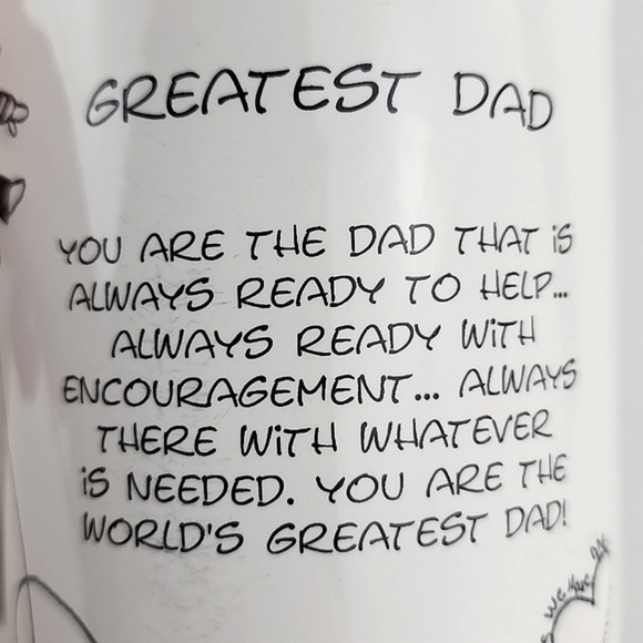 Children Of The Inner Light White Greatest Dad Porcelaine Mug Black White 16oz - Picture 7 of 15